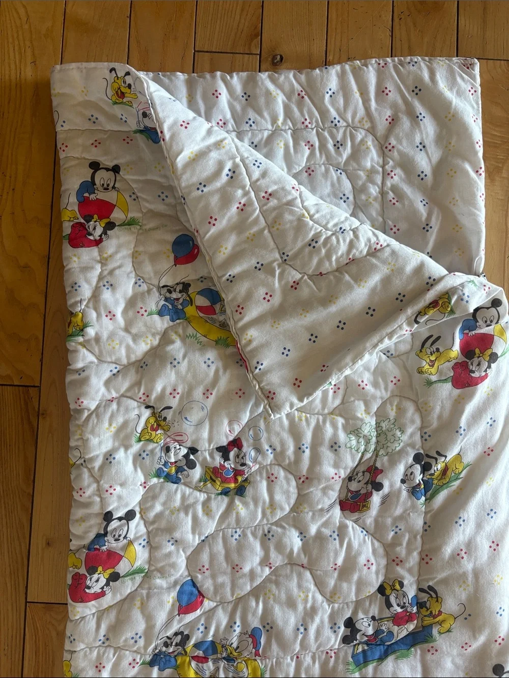 Disney Vintage Baby Mickey & Friends Quilted Blanket/Nap Sack